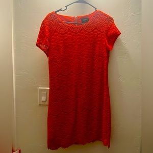 Lace red dress